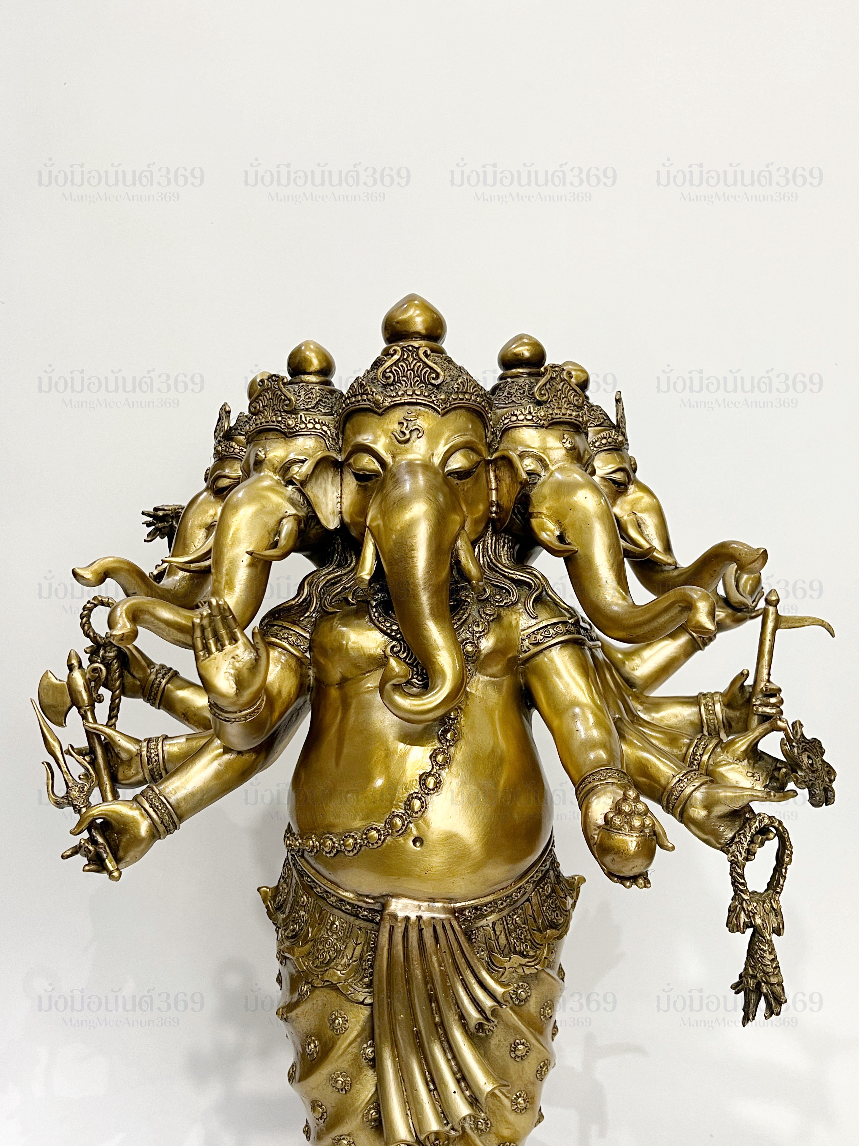 พระพิฆเนศ ปางห้าเศียร (ปัญจมุขคณปติ) หน้าตัก 9 นิ้ว *ห้ามนำภาพไปใช้ทุกกรณี