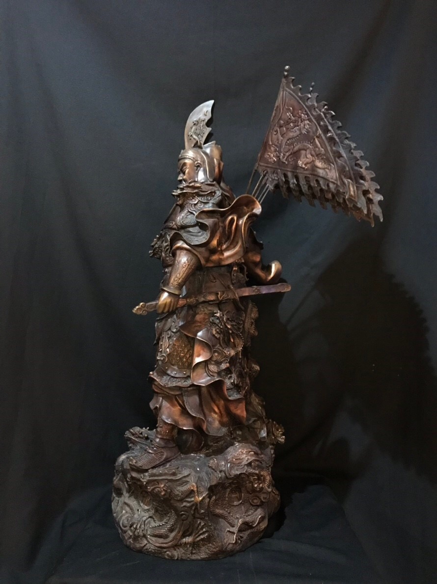 เทพเจ้ากวนอู ปาง 5 ธงยกทัพ (สูง 112 cm)