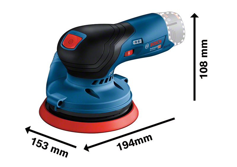 Bosch รุ่น GEX 12V-125 เครื่องขัดกระดาษทรายระบบลูกเบี้ยวแบบไร้สาย