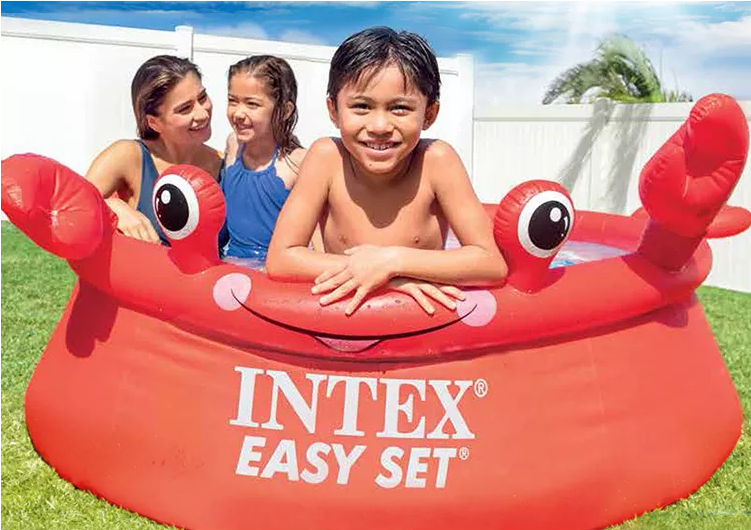 Intex สระน้ำ อีซี่เซ็ต 6 ฟุต 1.83x0.51 เมตร ลายปูน้อย Intex Happy Crab Easy Set Pool