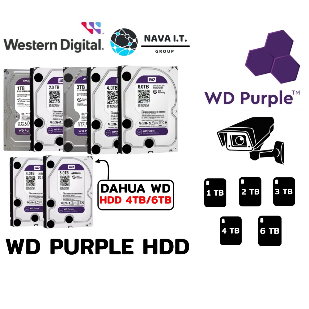 WD PURPLE 1TB 2TB 3TB 4TB 6TB HDD SATA3Warranty3Years - NAVA IT ONLINE ...