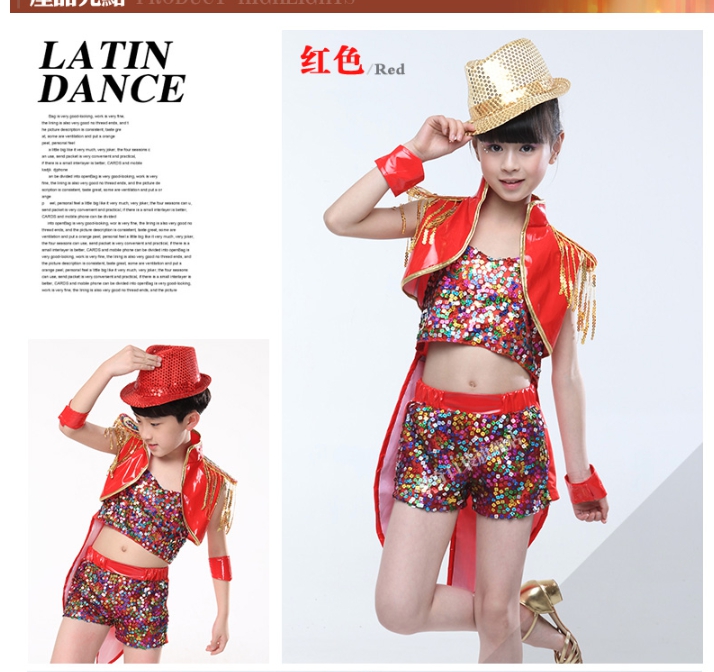 ชุดแฟนซีเด็ก ชุดเชียร์ลีดเดอร์เด็ก ชุดเชียร์เด็ก ชุดแดนซ์เซอร์เด็ก ชุดกีฬาสี ชุดการแสดงเด็กสีแดง หน้าสั้นหลังยาว