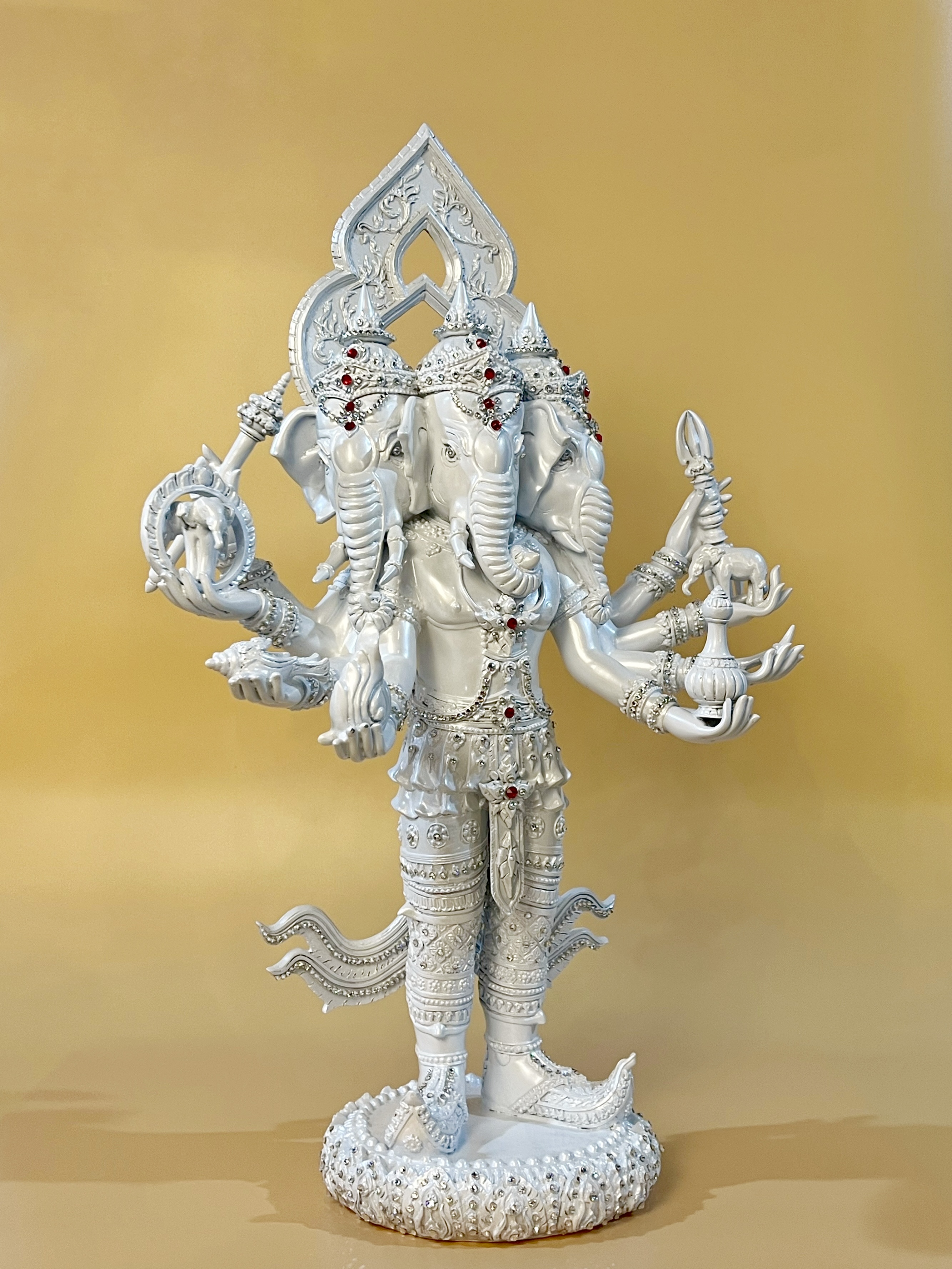 พระพิฆเนศ ปางตรีมุขคณปติ หน้าตัก 12 นิ้ว