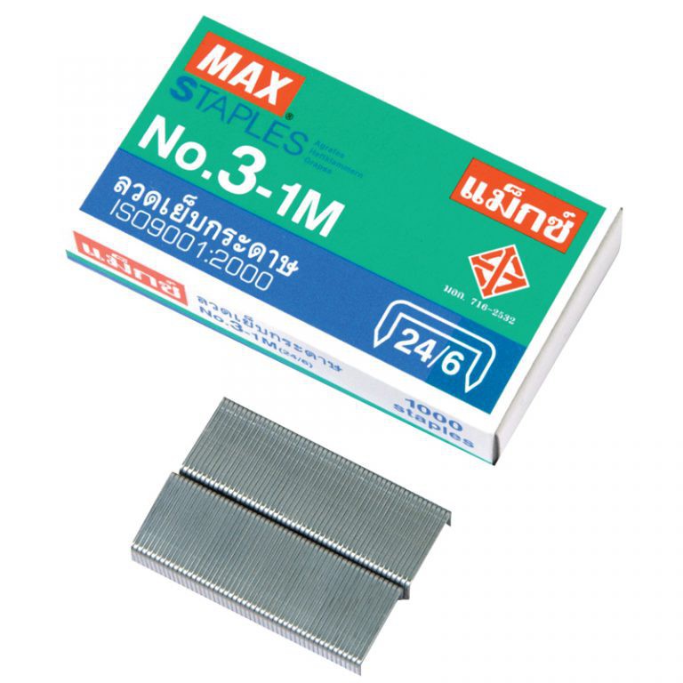 ลวดเย็บกระดาษ Max เบอร์3 (ขายยกแพ็คบรรจุ 24กล่อง)