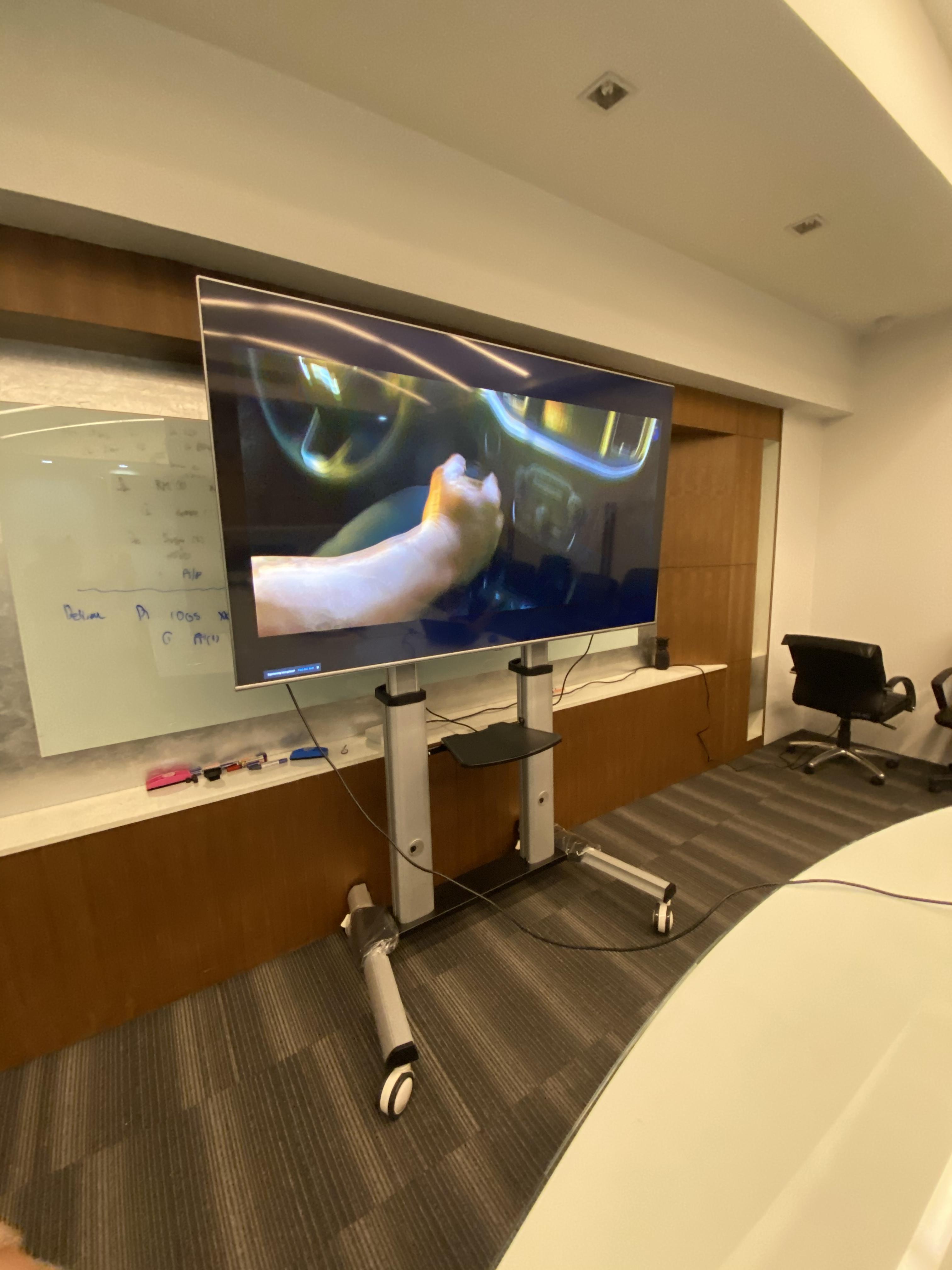 JMTVSTAND MT-F8200 ขาตั้งพื้นทีวีมีล้อเลื่อน(TV Stand) วัสดุ Aluminium อลูมิเนียม แบบล้อเลื่อนปรับสูง/ต่ำได้ 55"-98" นิ้ว{รับประกันสินค้า 3 ปี}0964746498