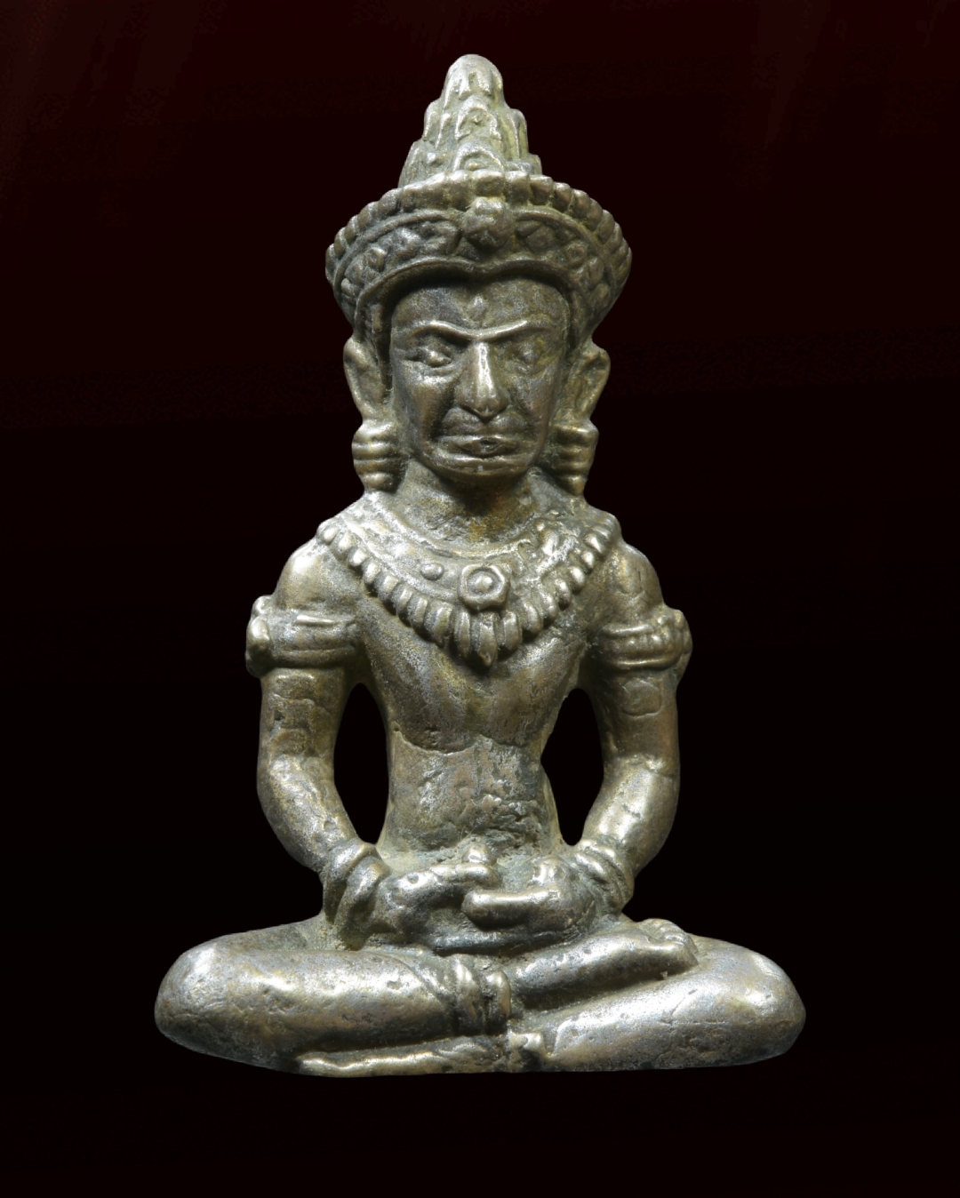 พระร่วงนั่งหมวกขีโบ เนื้อสัมฤทธิ์เงิน