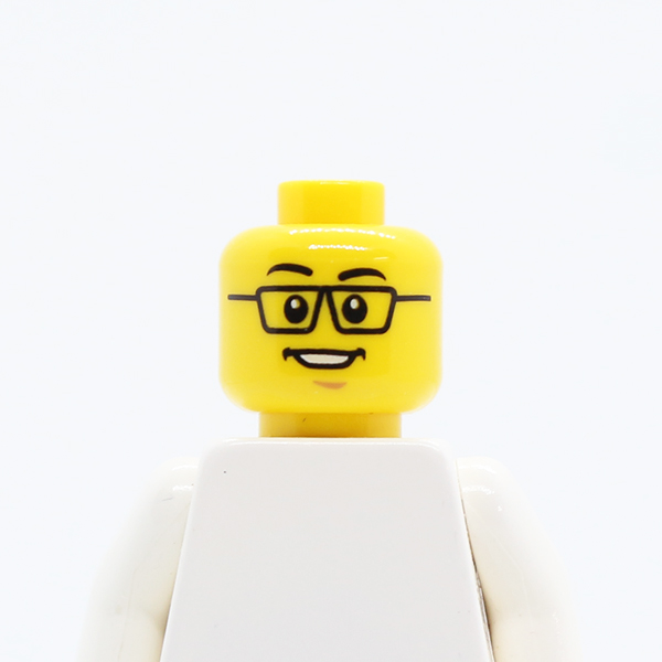 Dual Sided Black Glasses, Smile / Scared Pattern