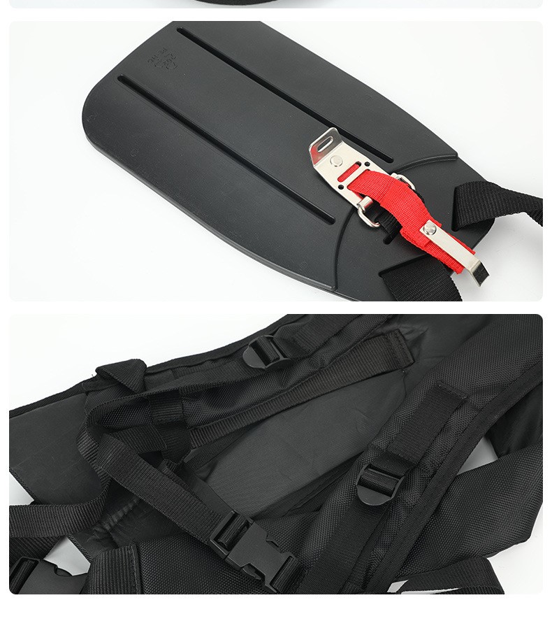 สายสะพายเครื่องตัดหญ้า แบบบ่าคู่ รุ่นเสื้อกั๊ก + ที่รองแบบพลาสติก