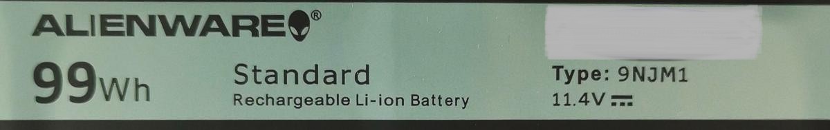 SB0659 - BatteryDell(ORG)(9NJM1)(99wh)(44T2R)Alienware15,R3,17,R4,MG2YH,HF250
