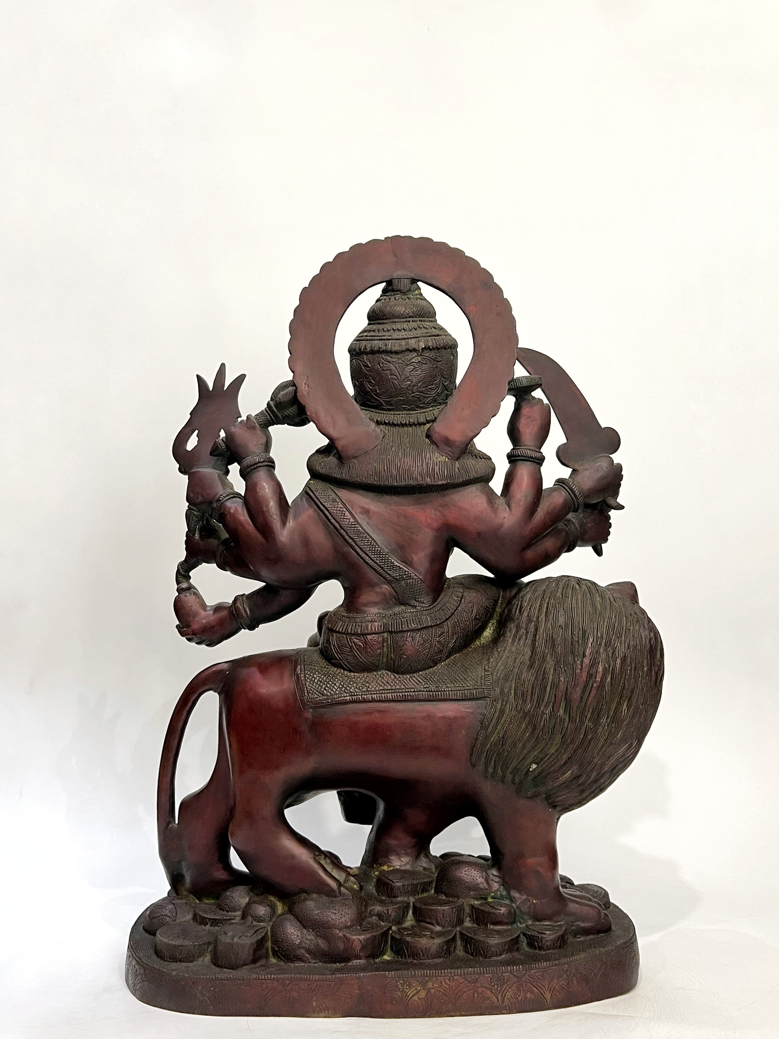 พระแม่อุมาเทวี ปางมหาทุรคา หรือ พระแม่ทุรคาทรงราชสีห์ (พระแม่อุมาขี่เสือ) หน้าตัก 9 นิ้ว