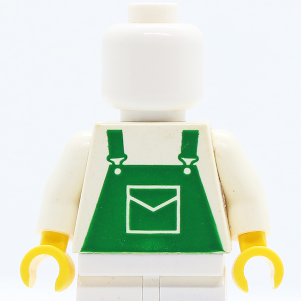 Overalls Green with Pocket Pattern / White Arms / Yellow Hands