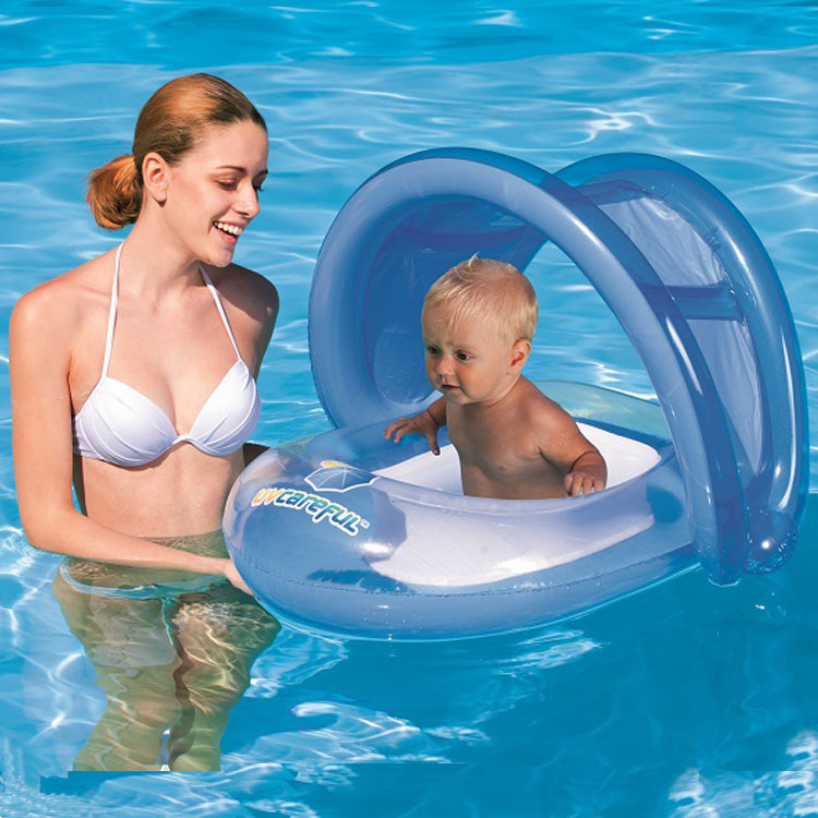 Bestway แพยางเด็ก พร้อมหลังคากันแดด (ฟ้า,ชมพู) Inflatable Bestway Baby with Umbrella Pool Float