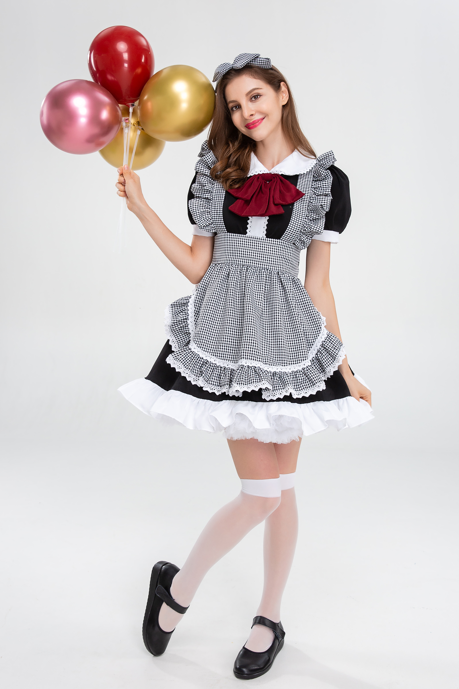 ชุดเมด Maid ขาวดำ ชุดแม่บ้าน เมด แม่บ้าน