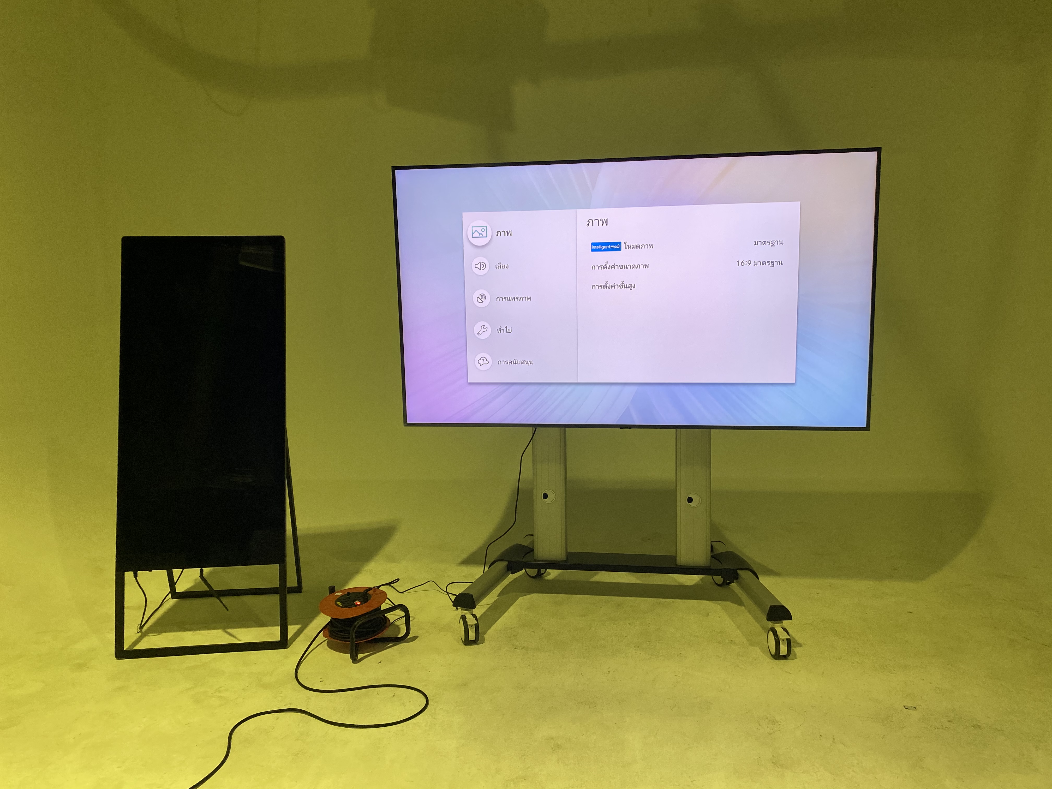 JMTVSTAND MT-F8200 ขาตั้งพื้นทีวีมีล้อเลื่อน(TV Stand) วัสดุ Aluminium อลูมิเนียม แบบล้อเลื่อนปรับสูง/ต่ำได้ 55"-98" นิ้ว{รับประกันสินค้า 3 ปี}0964746498