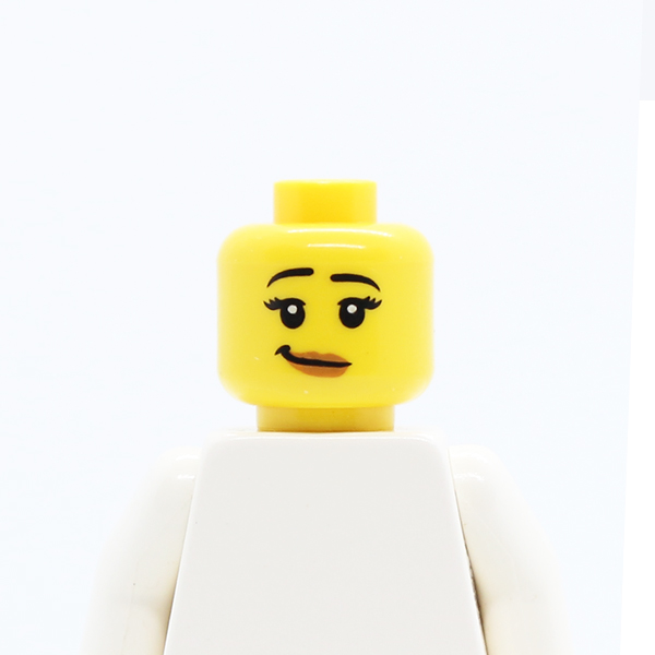 CS04 Female Black Eyebrows Raised, Nougat Lips, Lopsided Smile Pattern