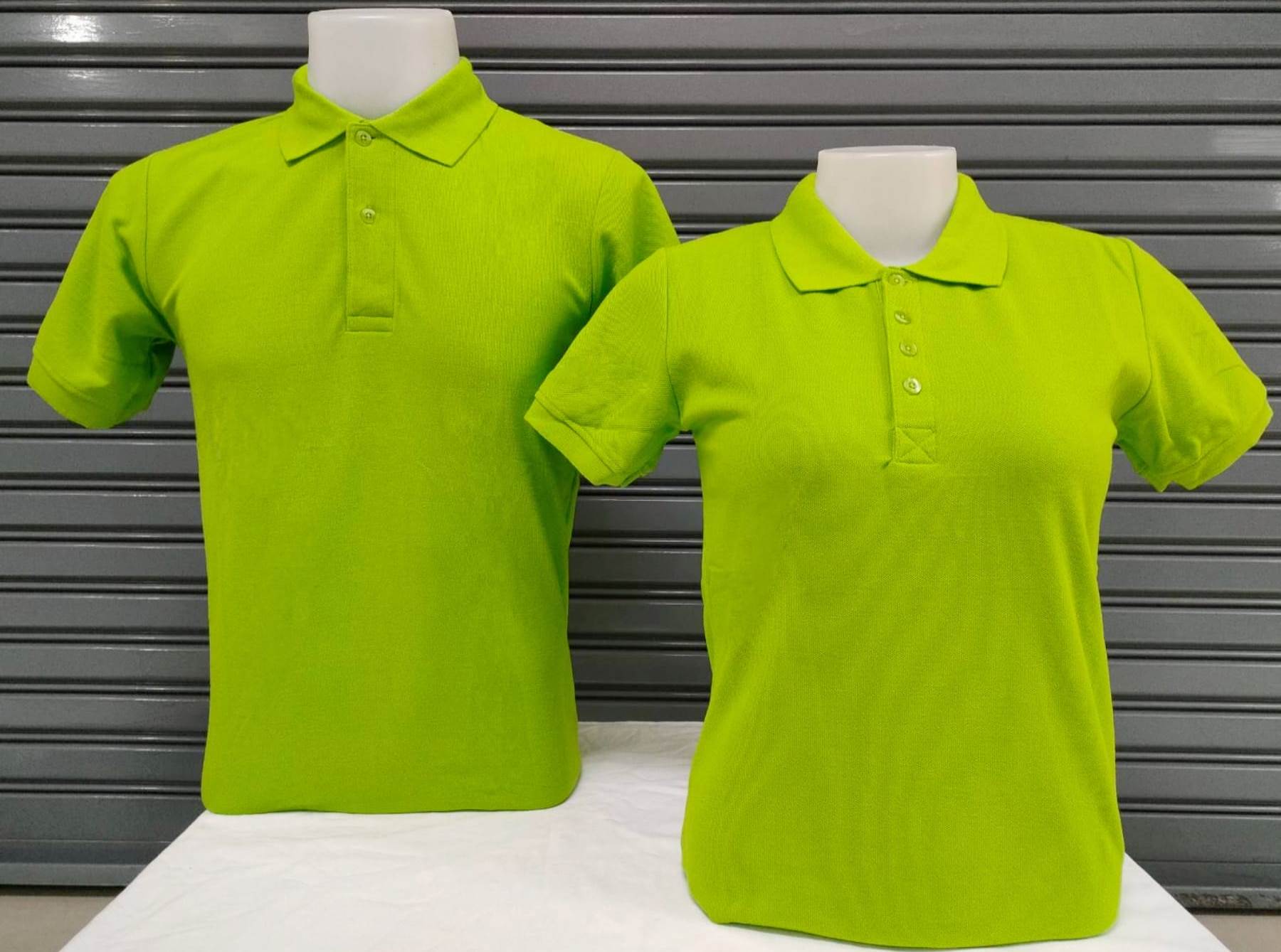 เสื้อโปโลสีเขียวตอง