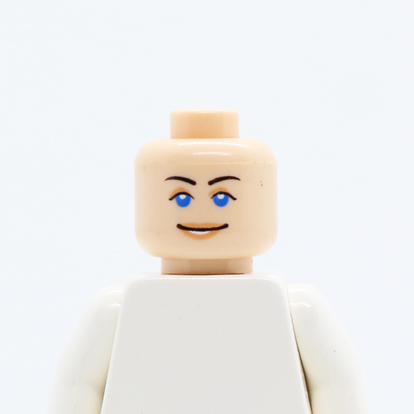 Dual Sided Blue Eyes with Brown Eyebrows, Scared / Smile Pattern (Marion Ravenwood) - Blocked Open Stud
