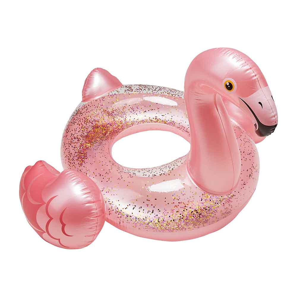 Intex ห่วงยางฟลามิงโก้ริงค์ กลิตเตอร์ มีปีก Intex Inflatable Glitter Flamingo Tube Pool Float for Kids 0.99 x 0.89 x 0.71 เมตร