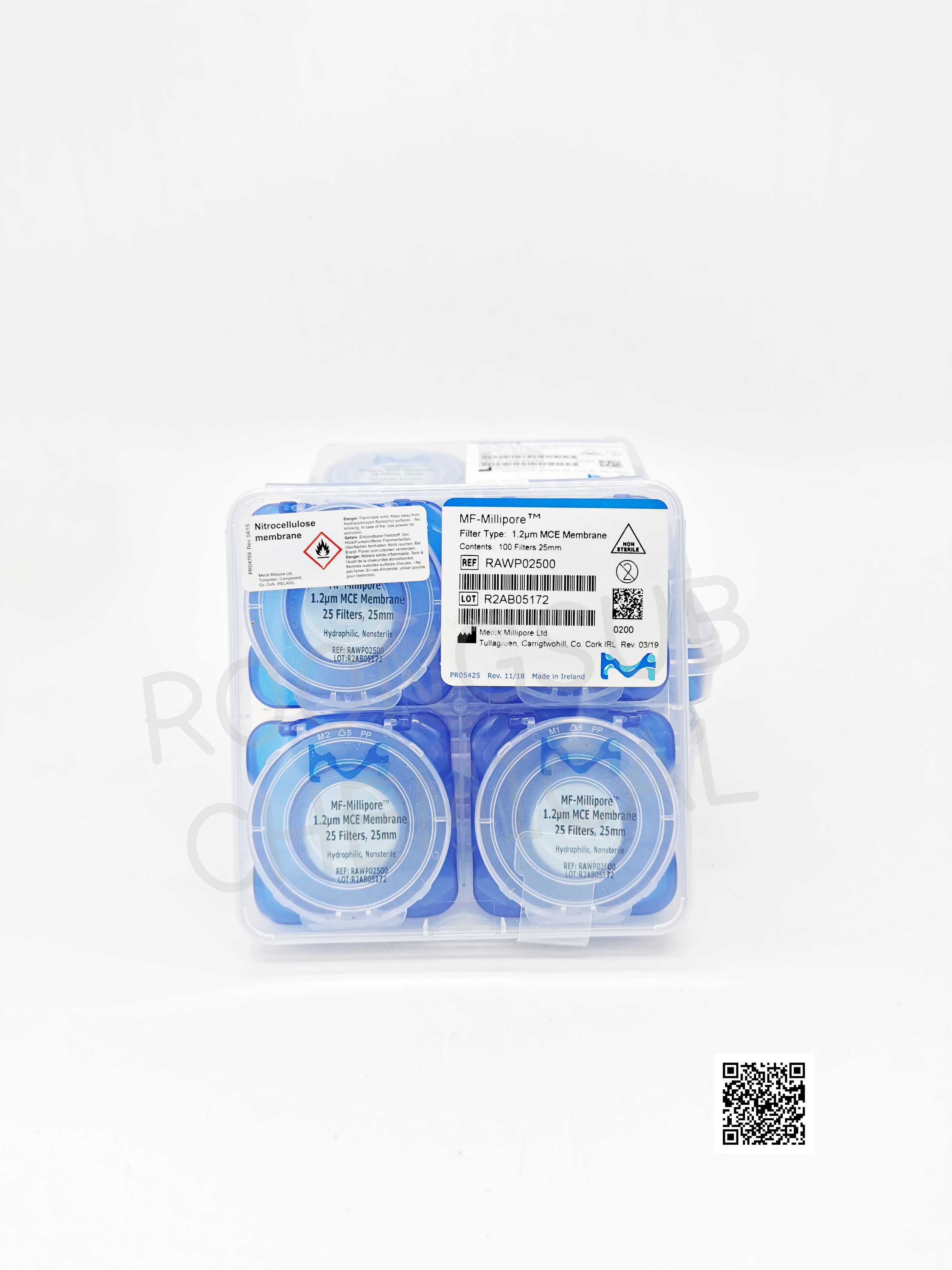 MEMBRANE MCE 1.2uM 25MM 100/PK MILIPORE
