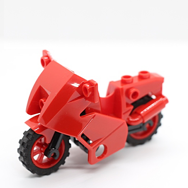 Motorcycle City with Black Chassis and Red Wheels