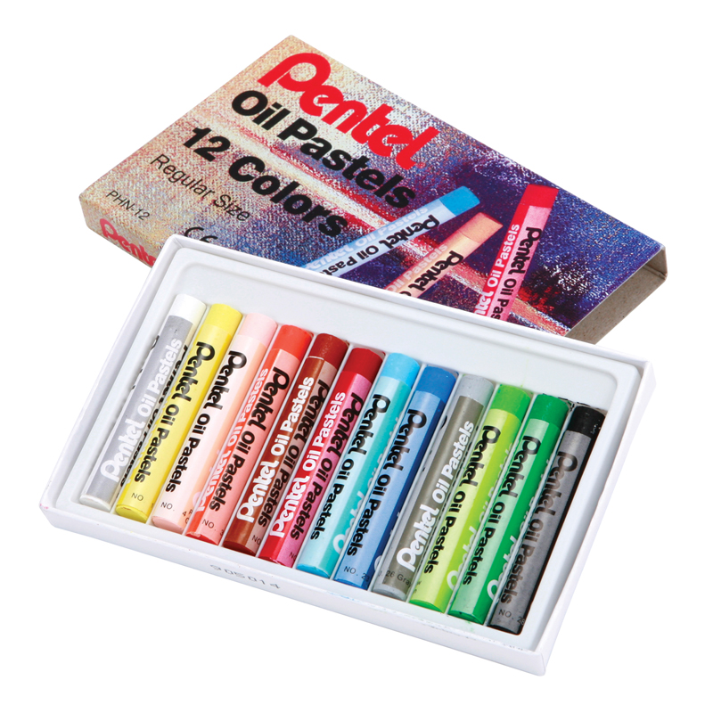สีชอล์ค Pentel 12สี (ขายยกโหล12กล่อง)