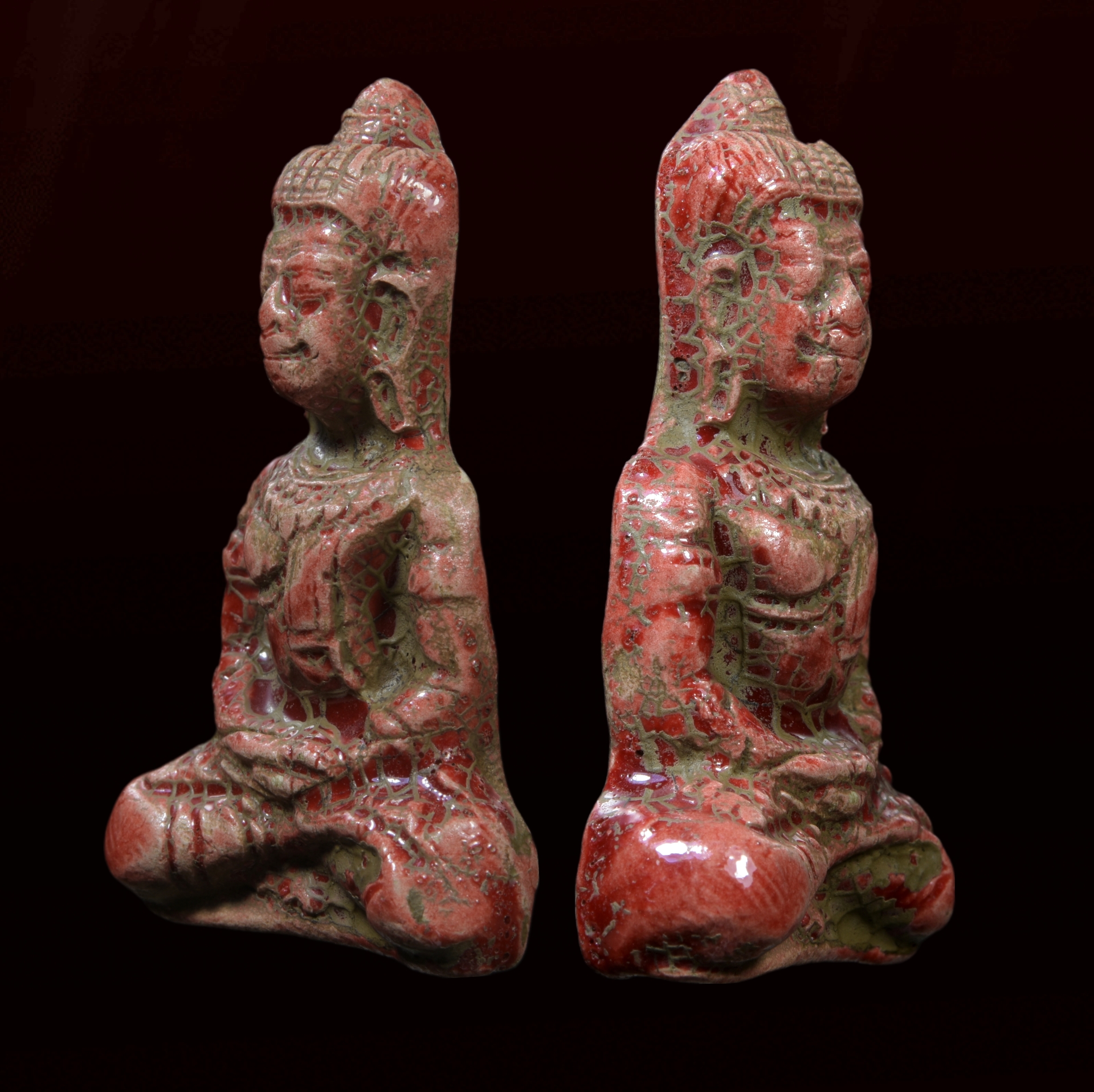 พระร่วงนั่ง ปางนั่งสมาธิ เนื้อเคลือบ