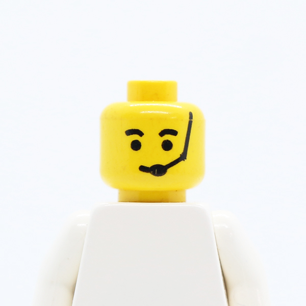 Male Eyebrows and Headset Pattern - Blocked Open Stud