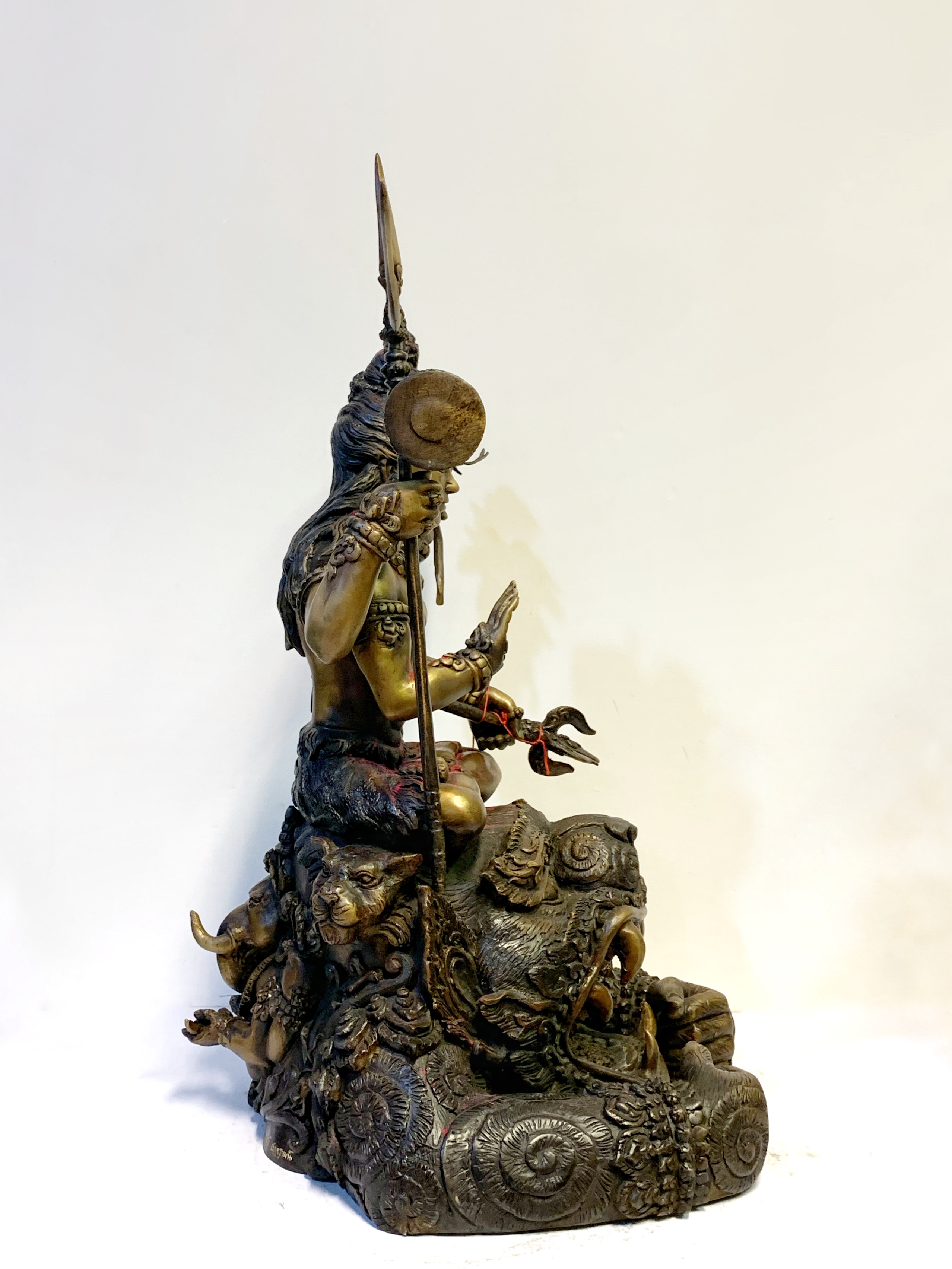 พระศิวะมหาเทพ บัลลังก์หนุมาน หน้าตัก 9 นิ้ว