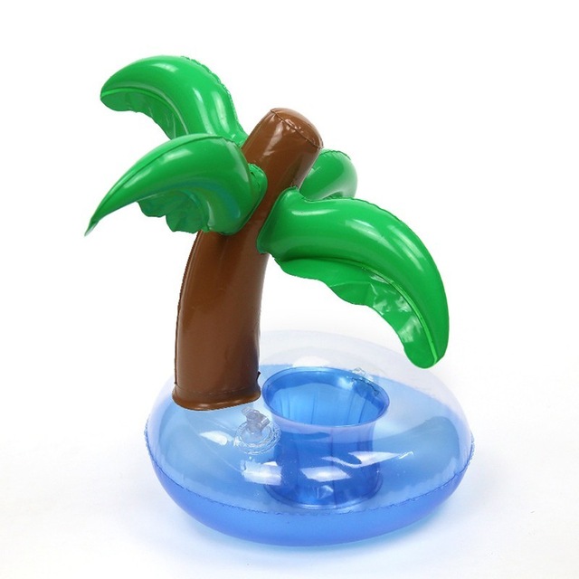 ที่วางแก้วเป่าลม ต้นมะพร้าว Inflatable Palm Tree Cup Holder