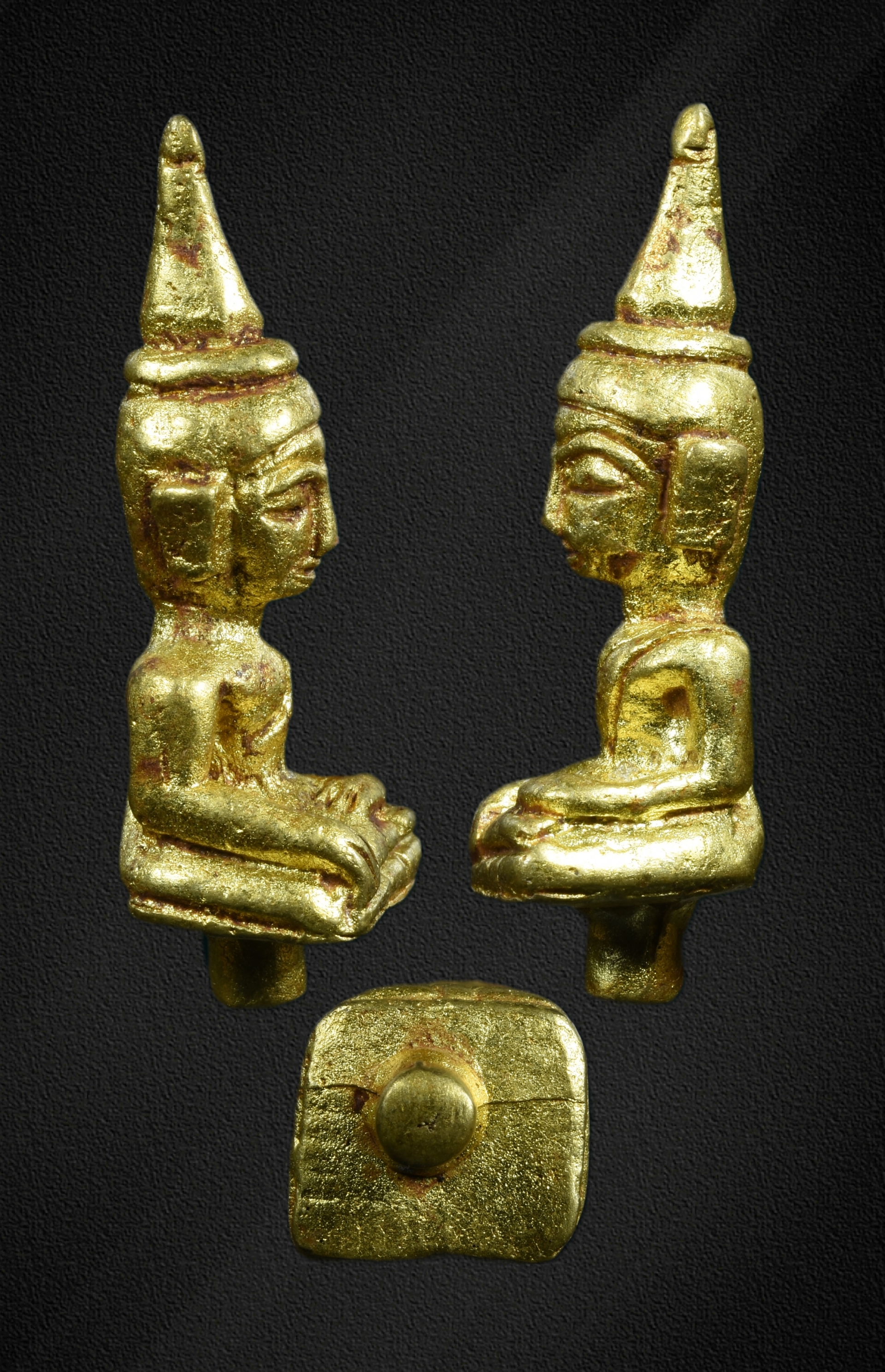 พระยอดธงเชียงรุ้ง เนื้อโลหะเปียกทอง