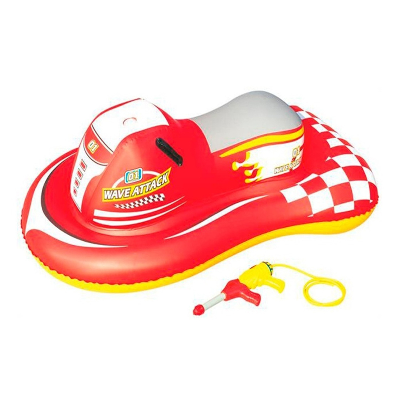 ฺBestway แพยางเจ็ทสกี พร้อมปืนฉีดน้ำในตัว สีแดง Inflatable Bestway Jetski with Water Gun Pool Float