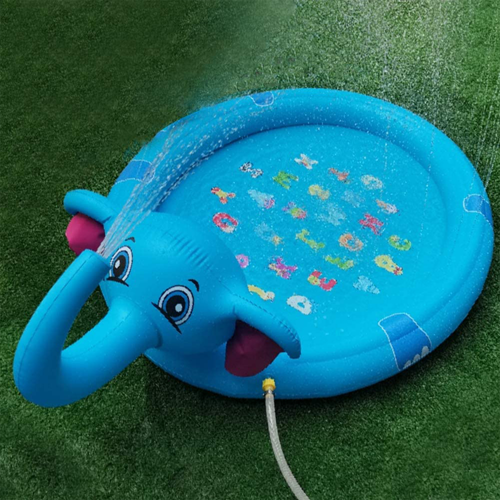 สระน้ำเป่าลม ช้างน้อยพ่นน้ำ พ่นได้รอบสระ Inflatable Elelphant Pool Water Sprinkler Float