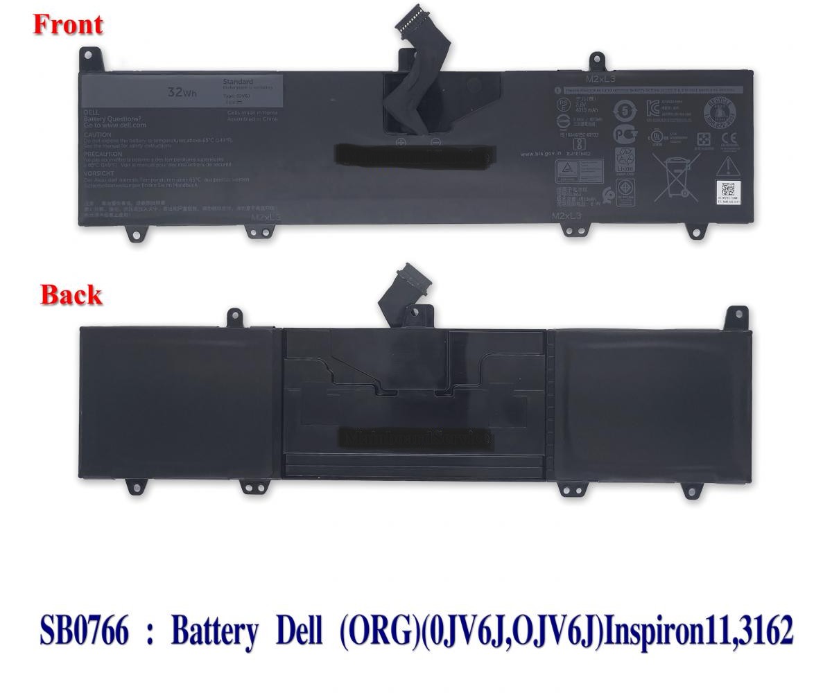 SB0766 - BatteryDell(ORG)(0JV6J,OJV6J)Inspiron11,3162,3164,3168,3179,3180,8NWF3,PGYK5,4K8YH,
