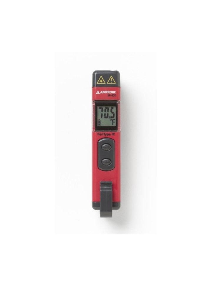 AMPROBE รุ่น IR-450 เครื่องวัดอุณหภูมิด้วยอินฟราเรด ย่านวัด -30 ถึง 500 องศาเซลเซียส แบบ 3-in-1 ( แบบพกกระเป๋า มีไฟฉายในตัว มีเลเซอร์ชี้เป้า)