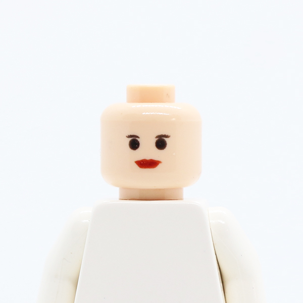 Female with Red Lips, Small Eyebrows, Big Eyes Pattern - Hollow Stud