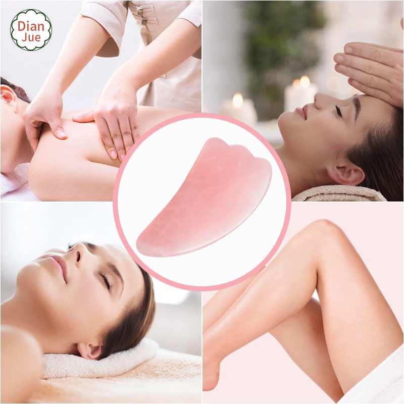 แผ่นกัวซา Rose Quartz & Jade Roller Beauty พรีเมี่ยม 350-
