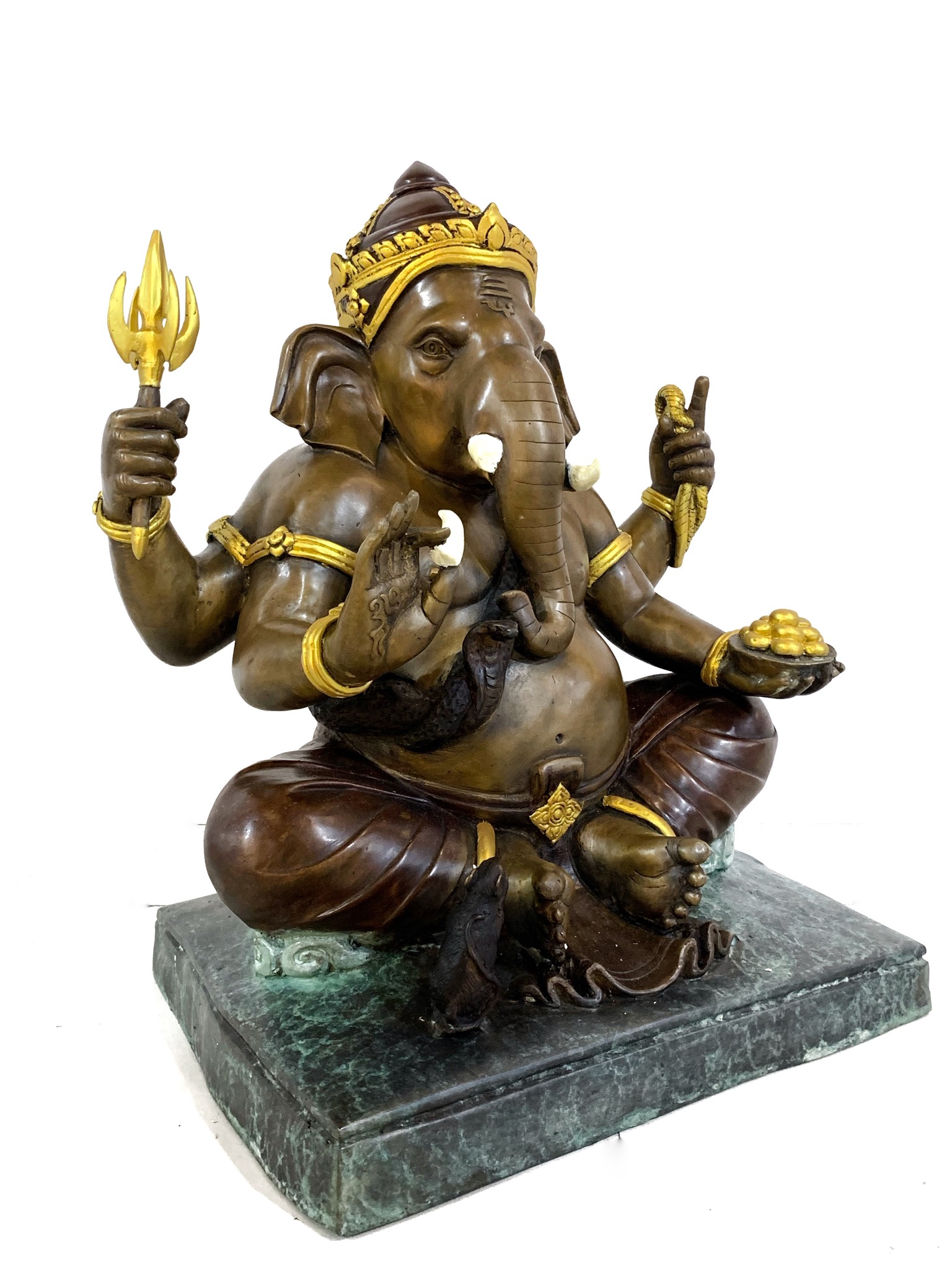 พระพิฆเนศ ปางเอกทันตะ หน้าตัก 16 นิ้ว (ฐานเหลี่ยม)