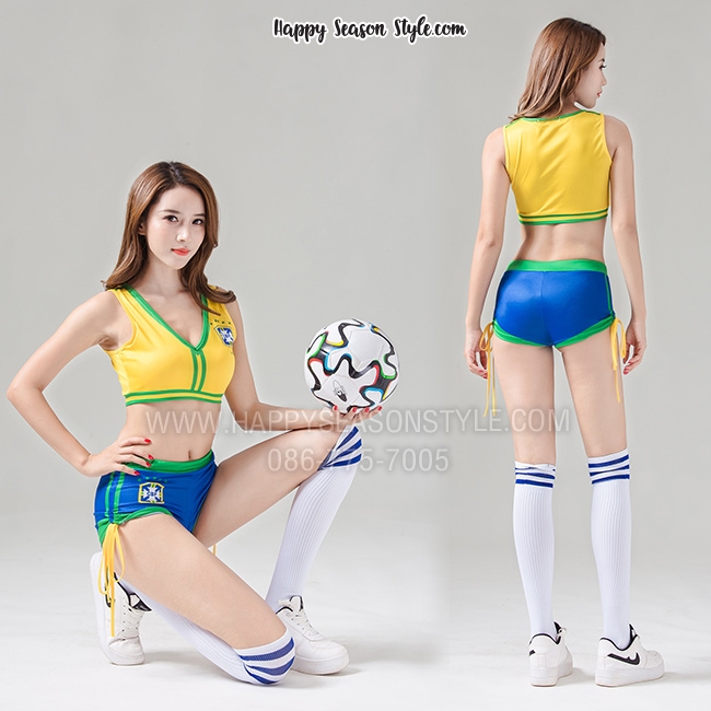 ชุดเชียร์บอล ชุดฟุตบอล Football รุ่นท๊อป - บราซิล