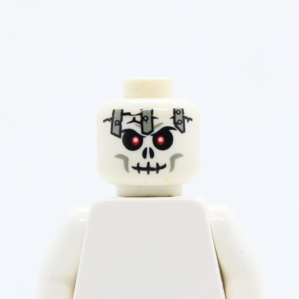 Skull Cracked with Metal Plates Pattern - Blocked Open Stud