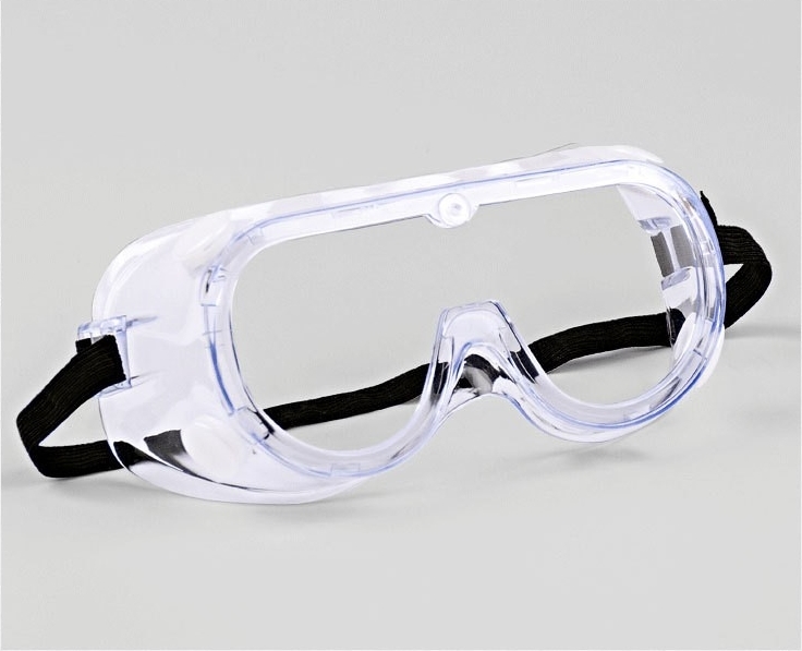 แว่นตาตัดหญ้า แว่นตานิรภัย กันลม กันสะเก็ด แบบใส มีสายรัด