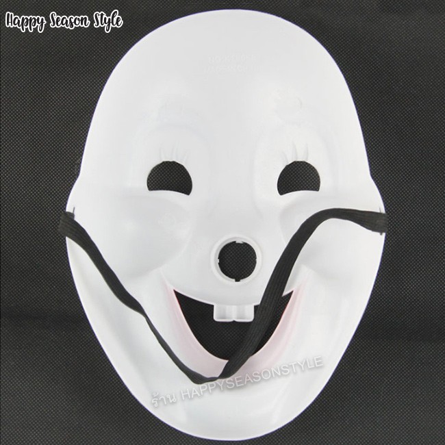 หน้ากากตัวตลก รุ่นพลาสติก จมูกแดง