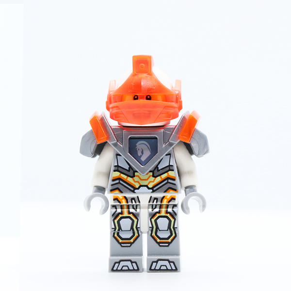 Lance - Trans-Neon Orange Visor, Flat Silver Armor