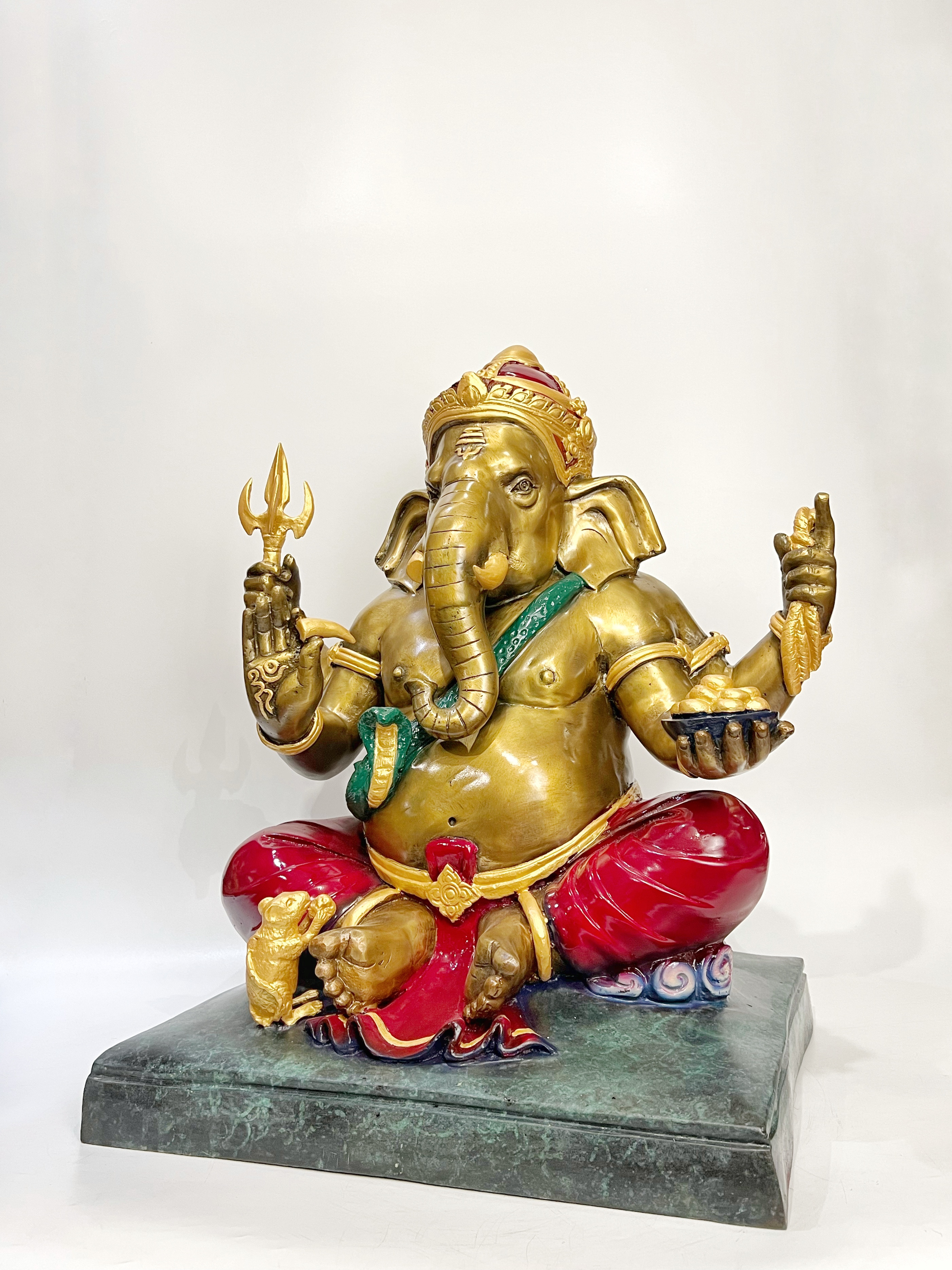 พระพิฆเนศ ปางเอกทันตะ หน้าตัก 16 นิ้ว (ฐานเหลี่ยม)