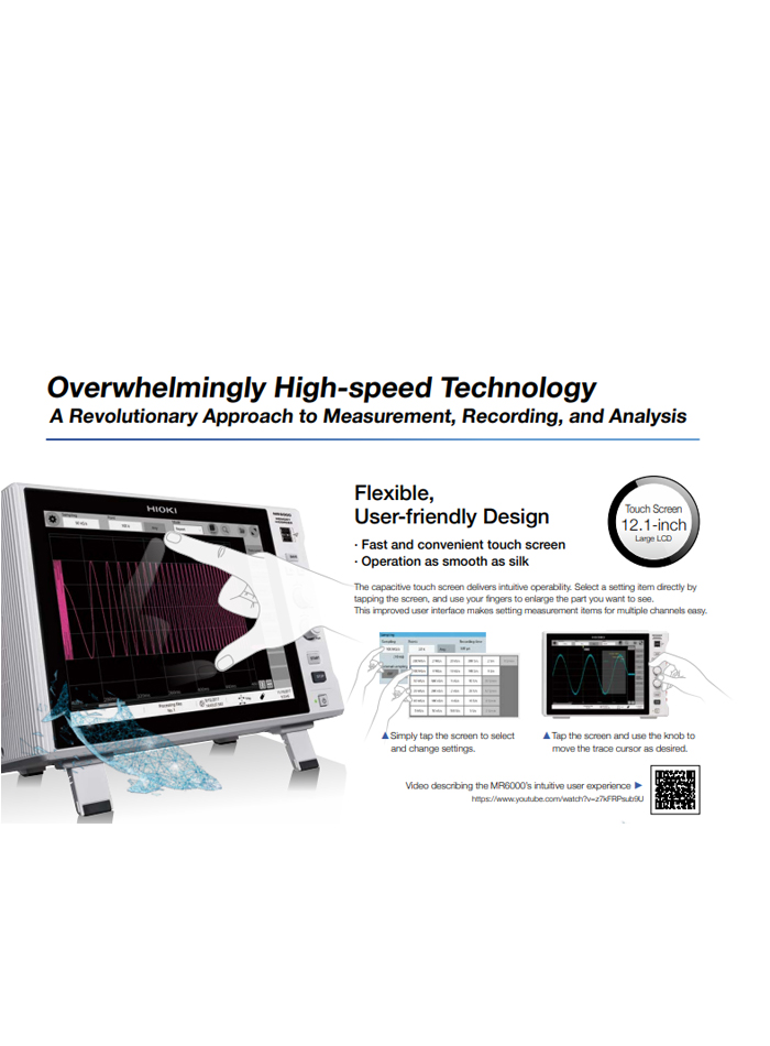 HIOKI MR6000 เครื่องบันทึกข้อมูล (MEMORY HiCORDER, Max. 32ch Analog to 128ch Logic)