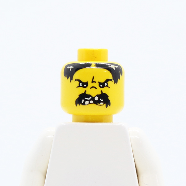 Moustache Black Angry and Missing Teeth Pattern - Blocked Open Stud