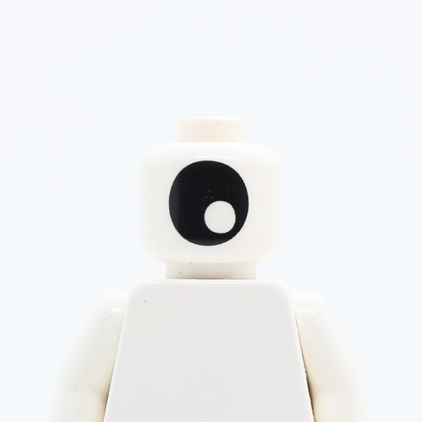 Head without Face Large Black Eye with Pupil Pattern - Hollow Stud