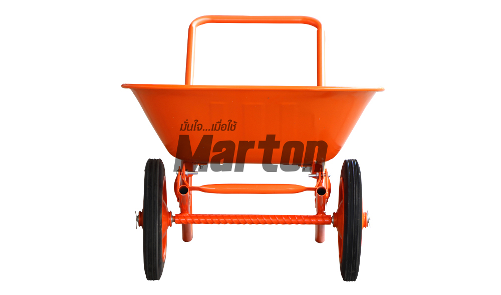 Marton รถเข็นปูนล้อคู่ยางตัน(สีส้ม)