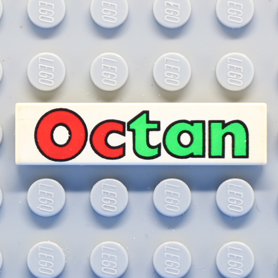 Tile 1 x 4 with Octan Pattern