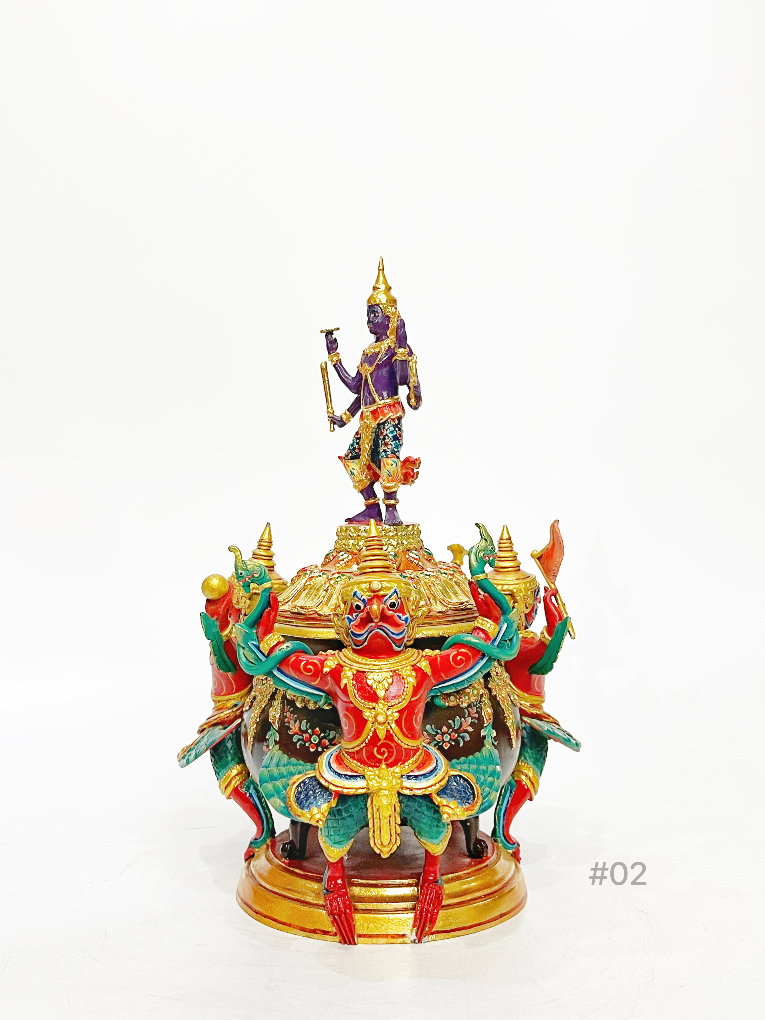 บาตรน้ำมนต์ พระนารายณ์ทรงครุฑ สูง 12 นิ้ว (#02)