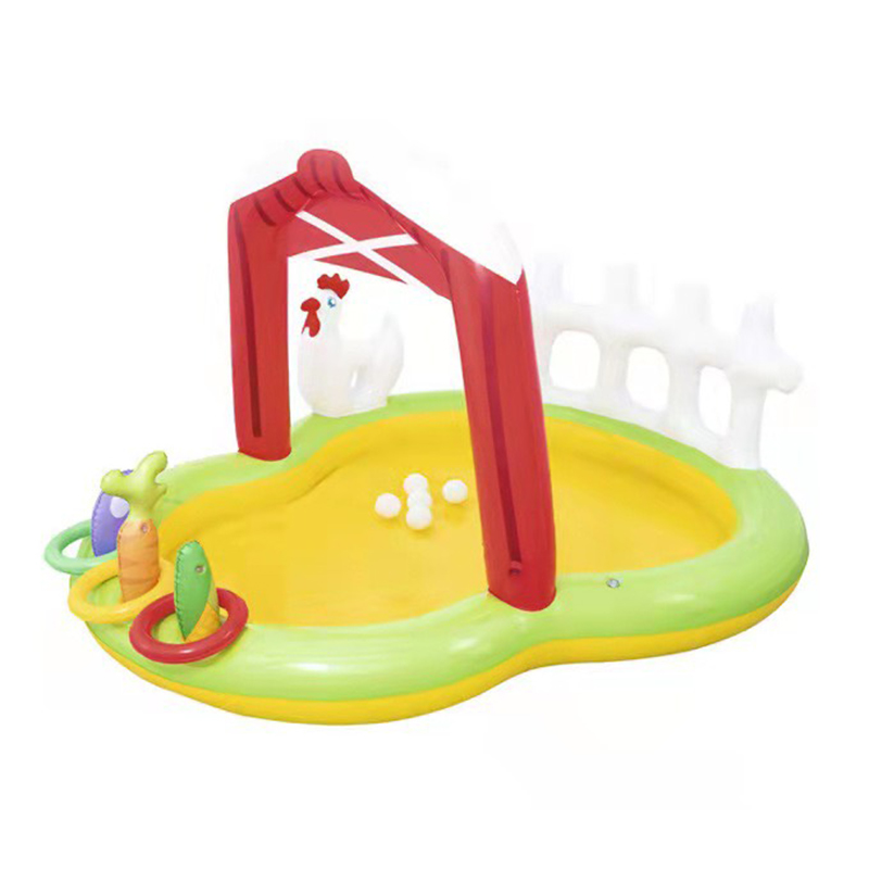 Bestway ชุดสระน้ำเด็ก เล้าไก่แสนสนุก พร้อมลูกบอลไข่ไก่และโยนห่วง Inflatable Baby Pool Chicken Coop Pool Party